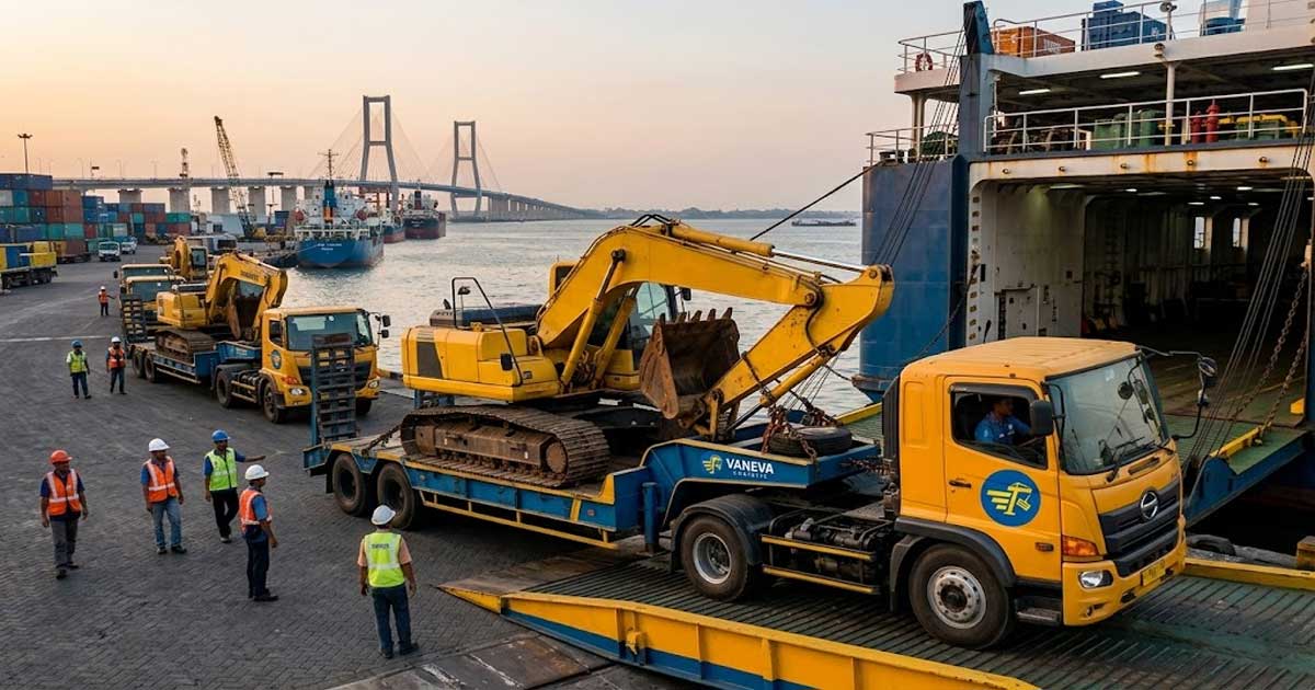 Jasa ekspedisi alat berat antar pulau profesional
